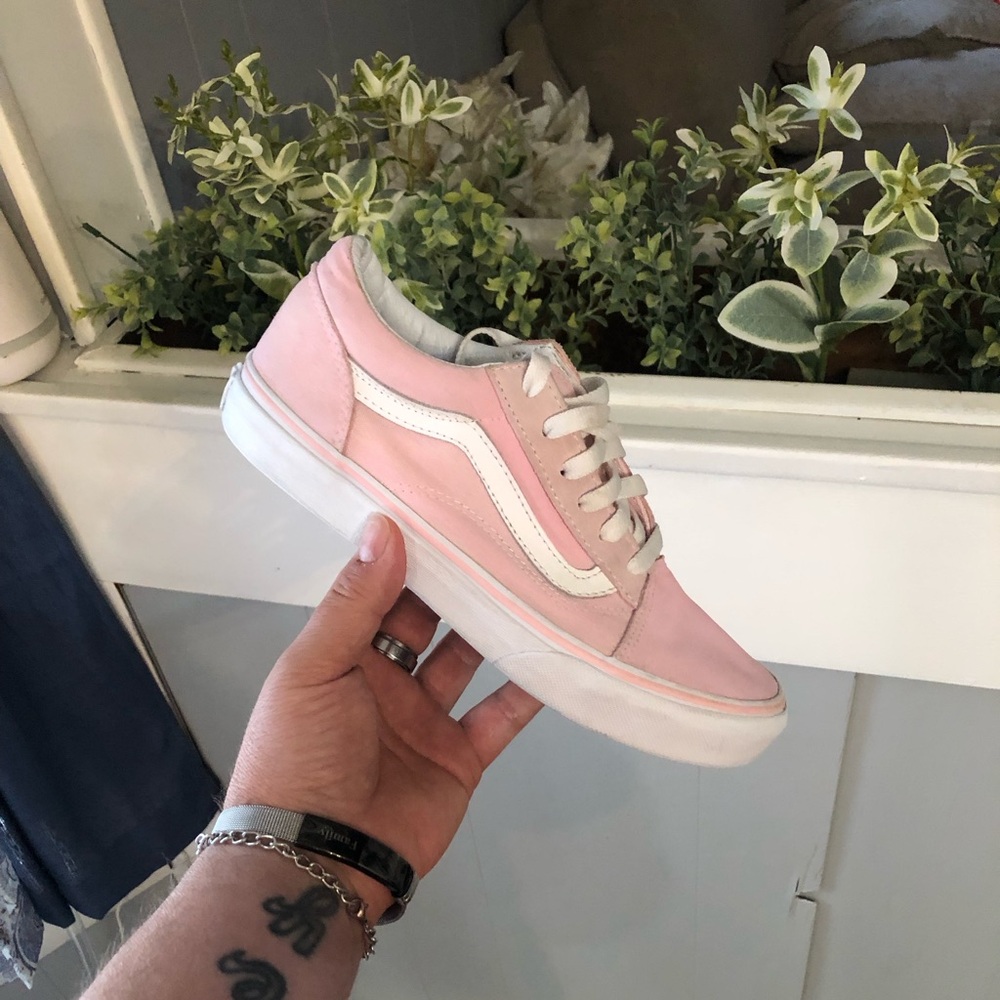 Vans Old Skool Pink White size 5Y